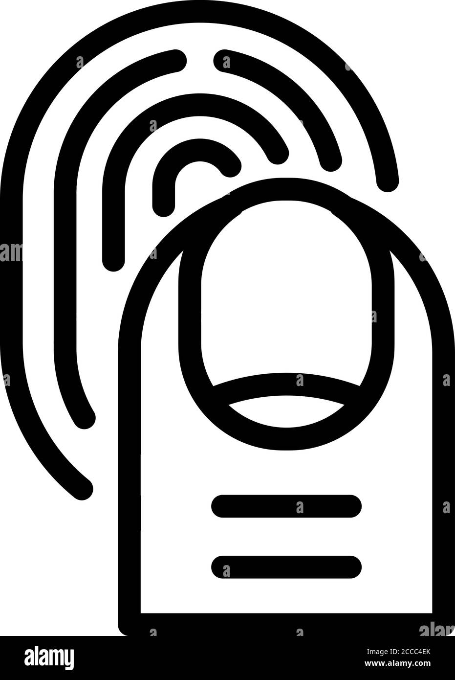 Fingerprint scan push button Stock Vector Images - Alamy