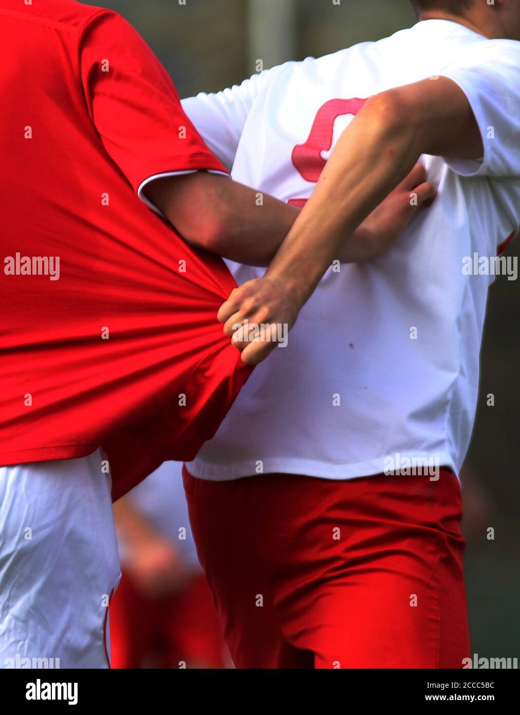 Soccer Shirtpulling Photo by Tony Henshaw Stock Photo Alamy