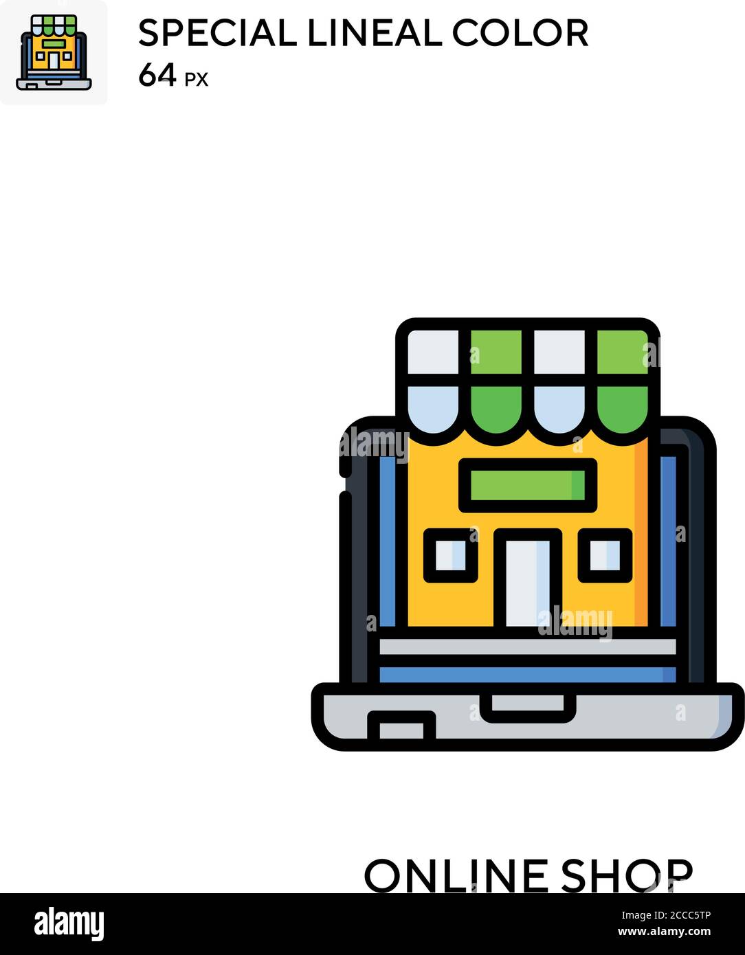 Online shop Special lineal color icon. Illustration symbol design ...