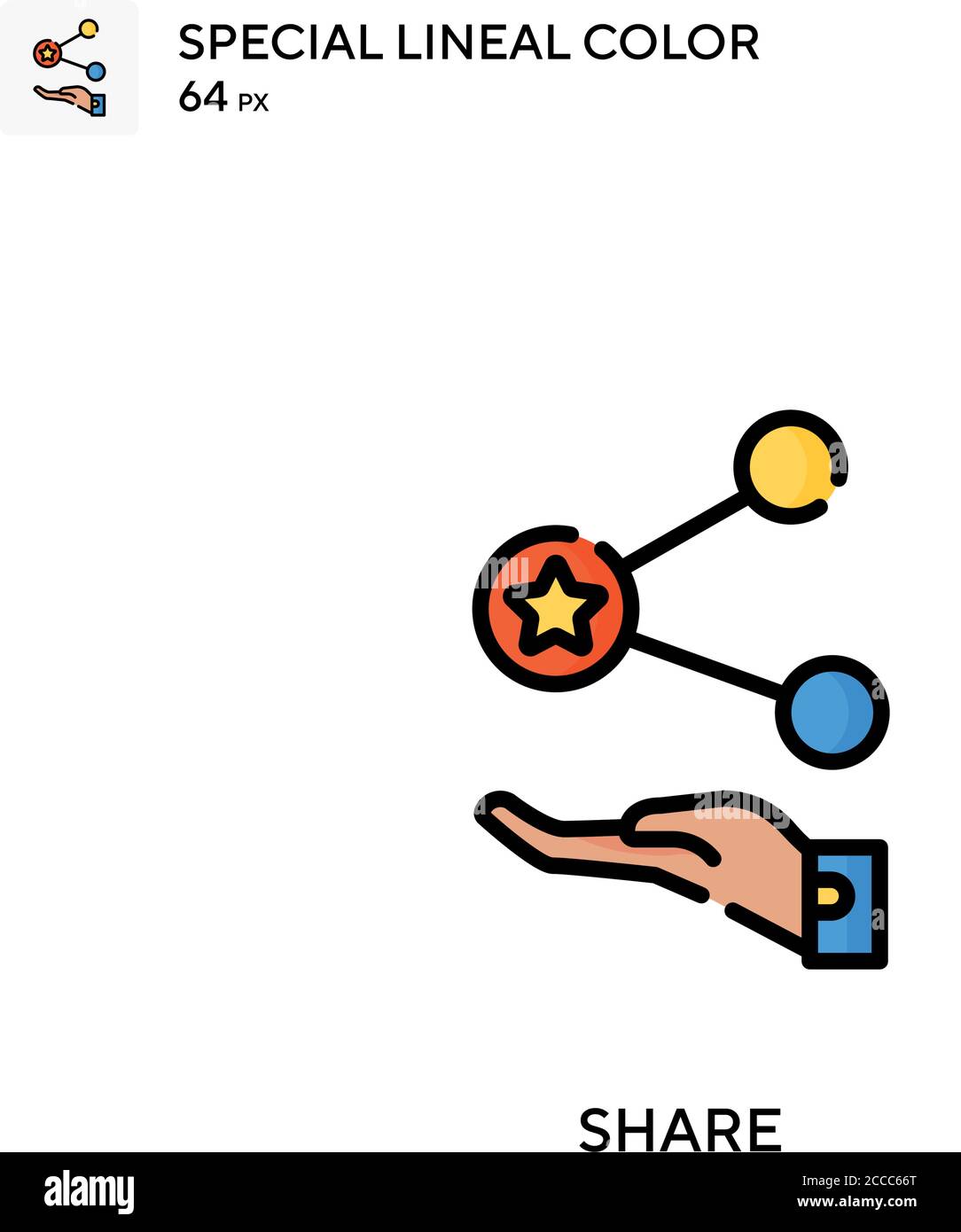 Share Special lineal color icon. Illustration symbol design template ...
