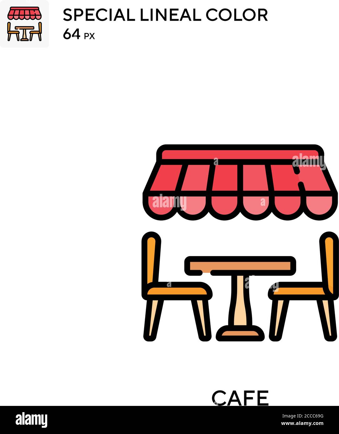 Cafe Special lineal color icon. Illustration symbol design template for ...