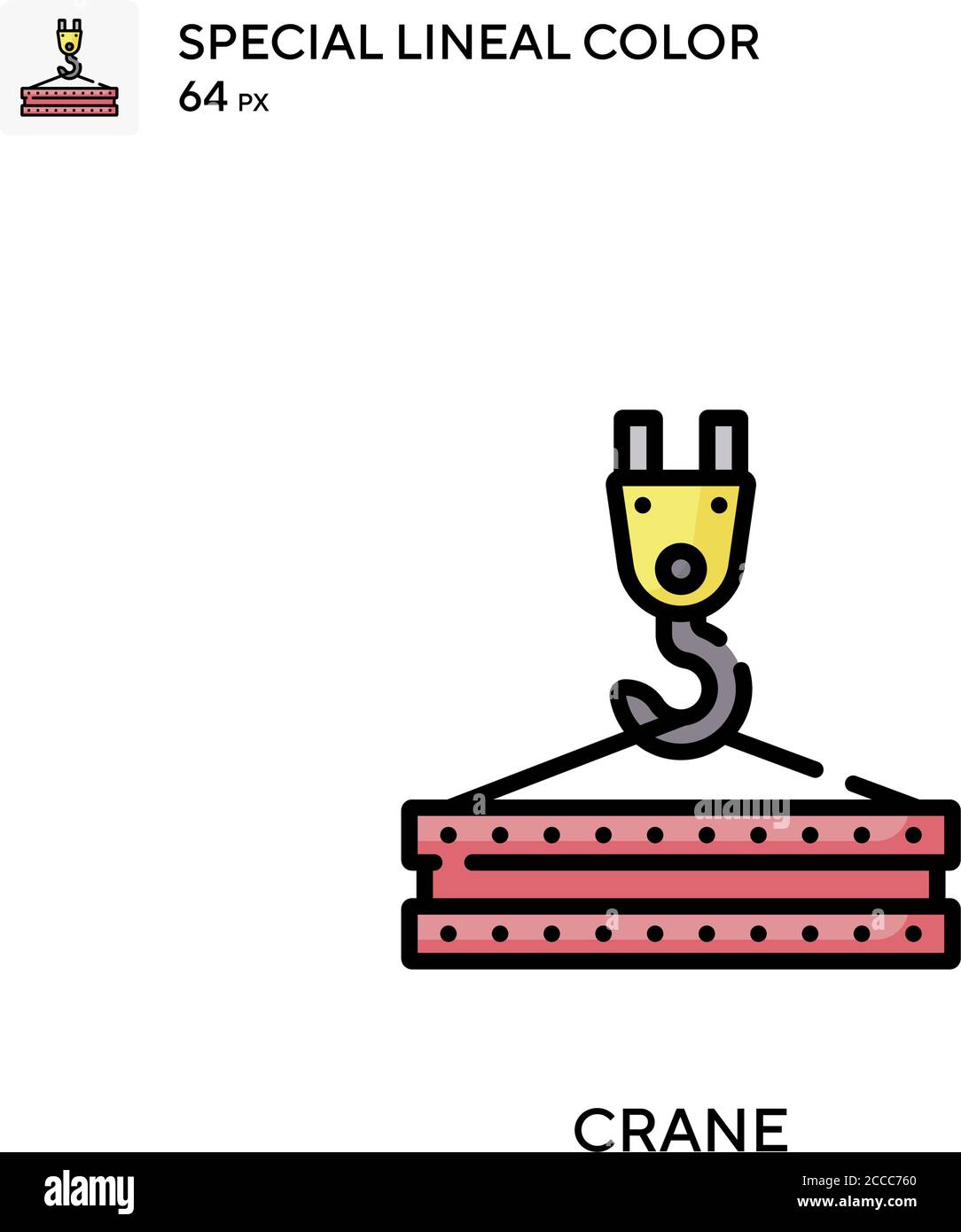 Crane Special lineal color icon. Illustration symbol design template ...