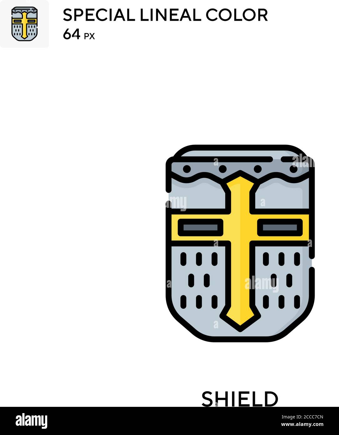 Shield Special lineal color icon. Illustration symbol design template ...