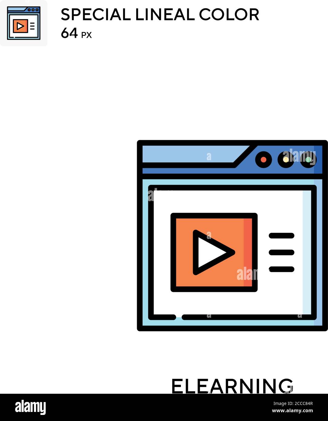 Elearning Special lineal color icon. Illustration symbol design ...