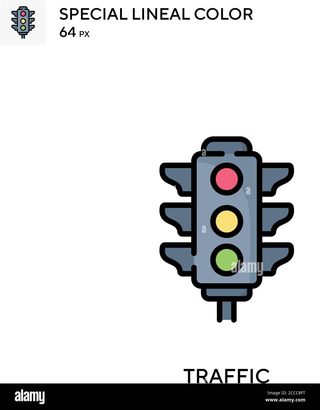 Traffic Special lineal color icon. Illustration symbol design template ...