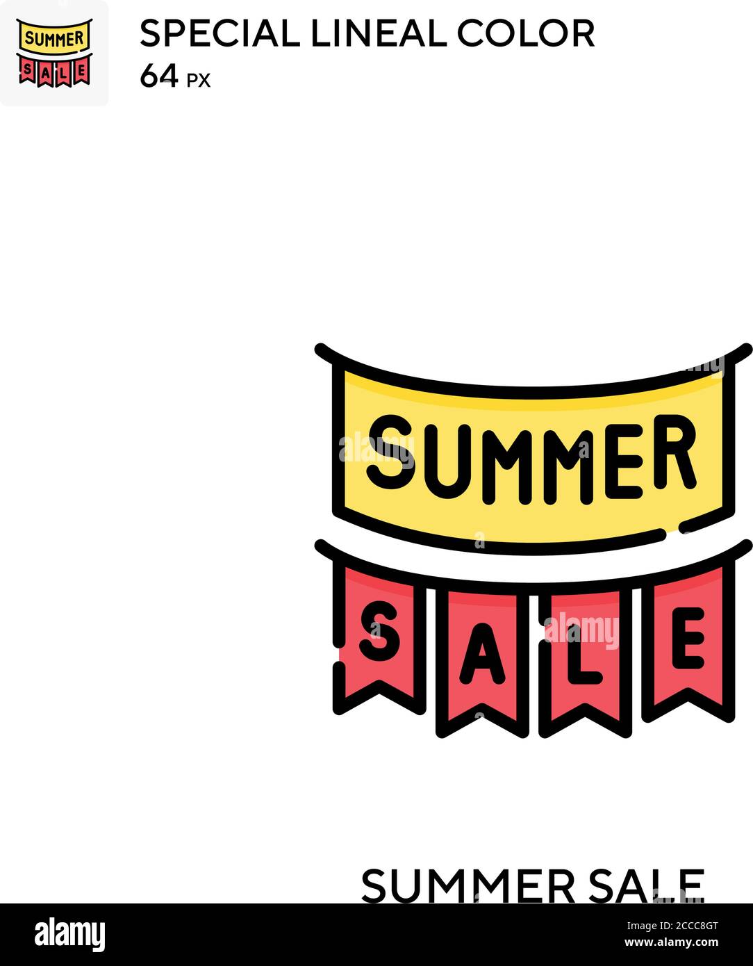 Summer sale Special lineal color icon. Illustration symbol design ...