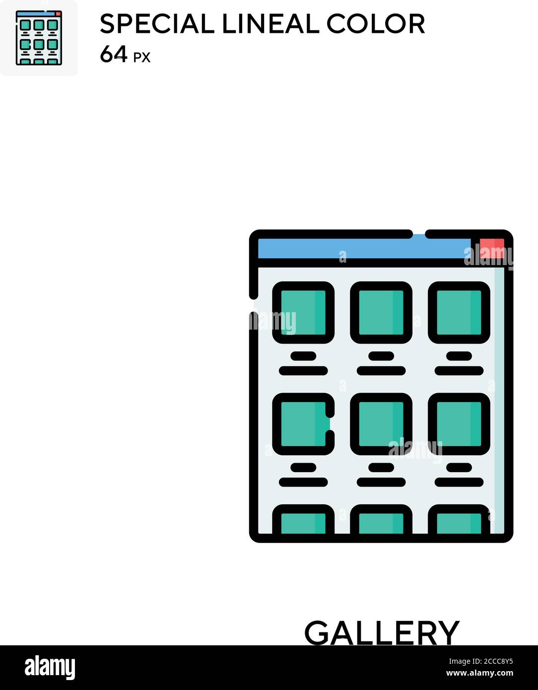 Gallery Special lineal color icon. Illustration symbol design template ...