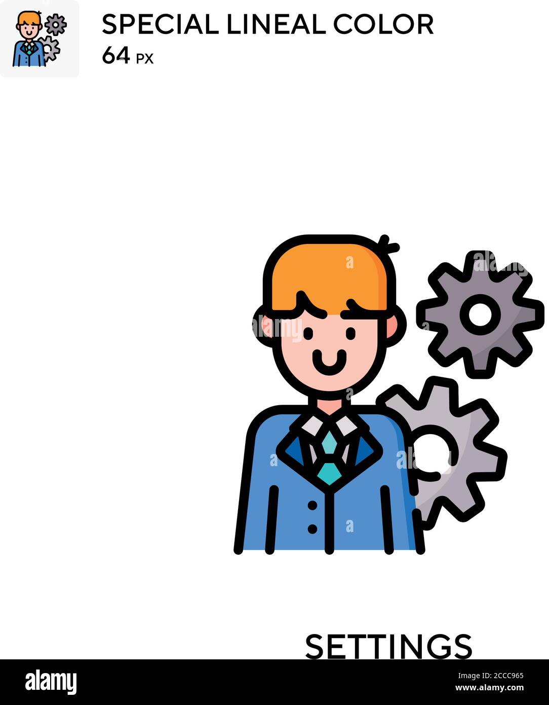 Settings Special lineal color icon. Illustration symbol design template ...