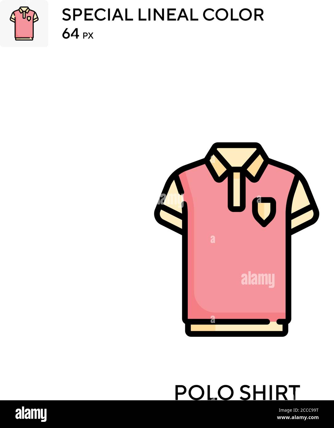 Polo shirt Special lineal color icon. Illustration symbol design ...