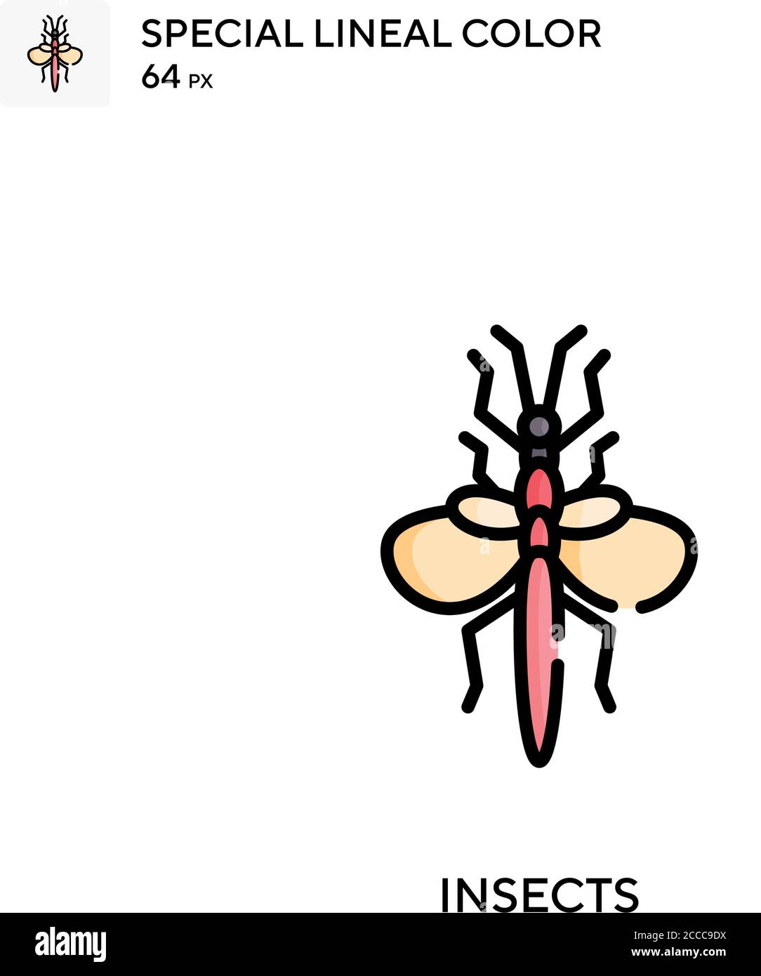 Insects Special lineal color icon. Illustration symbol design template ...