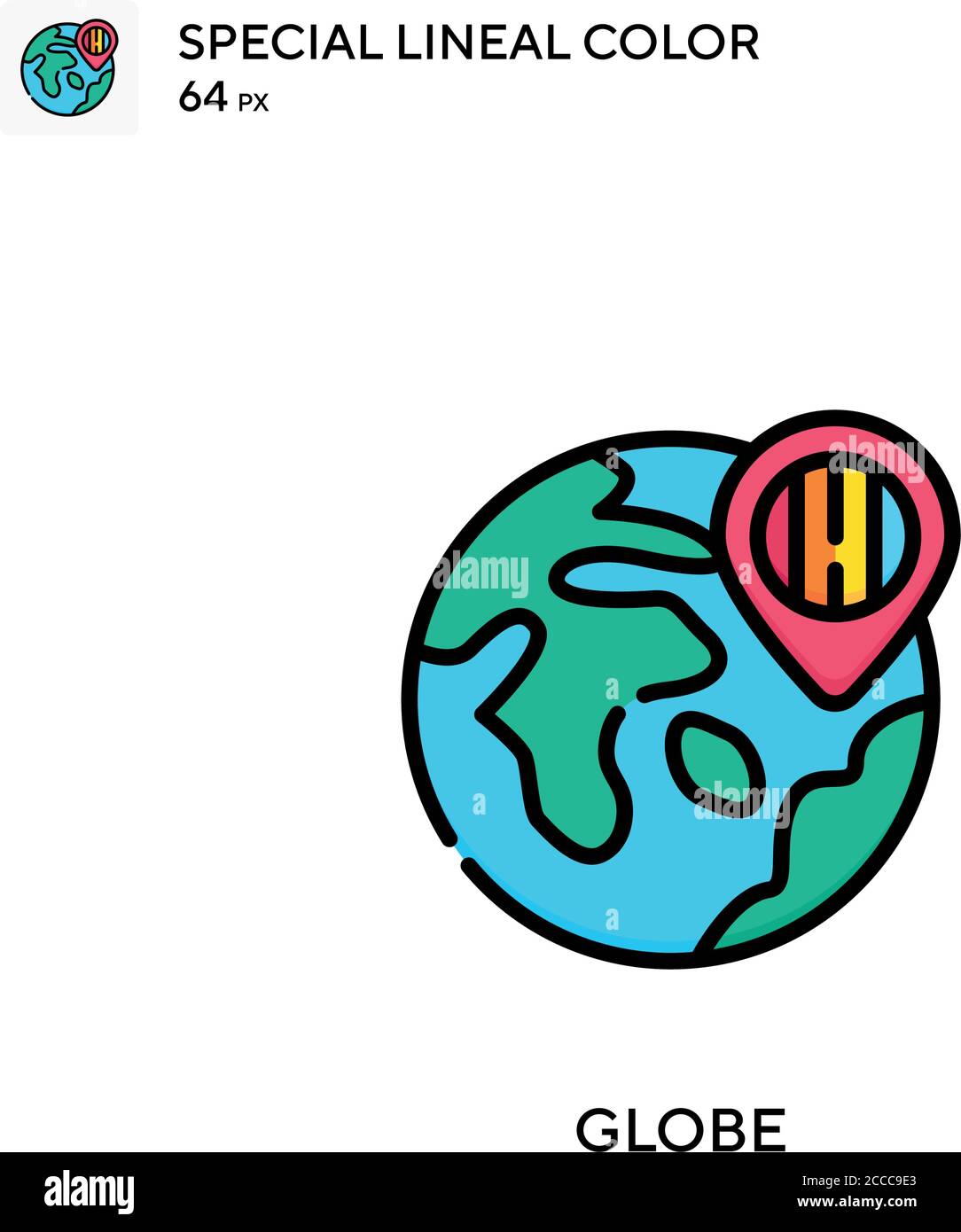 Globe Special lineal color icon. Illustration symbol design template ...