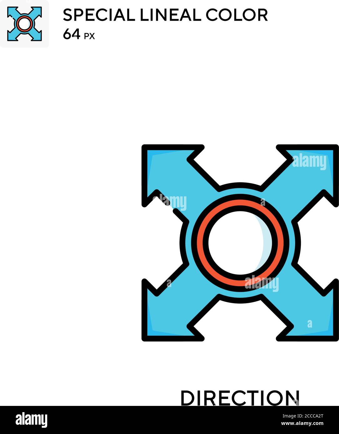 Direction Special lineal color icon. Illustration symbol design ...