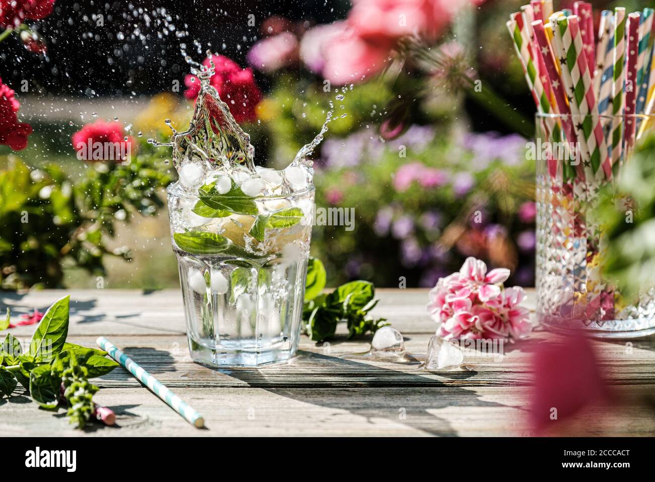 Splash of lemonade Stock Photo