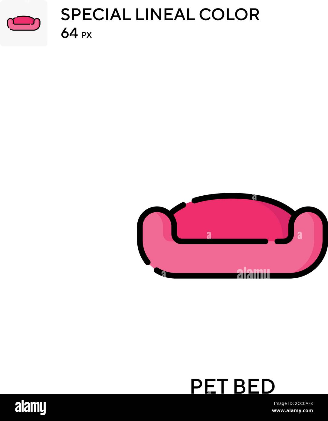 Pet bed Special lineal color icon. Illustration symbol design template ...