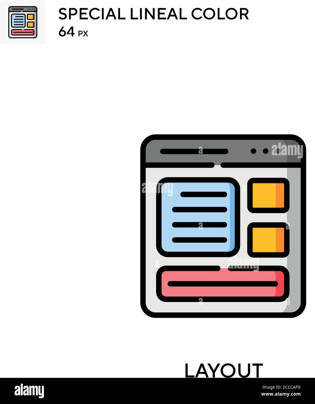 Layout Special lineal color icon. Illustration symbol design template ...