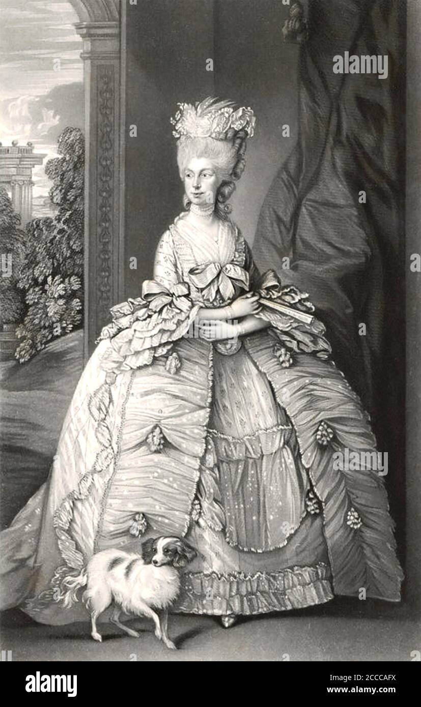 CHARLOTTE OF MECKLENBURG-STRELITZ (1744-1818) wife of George III Stock Photo
