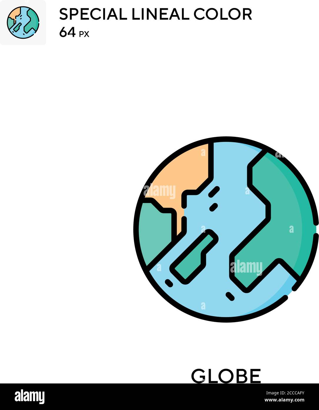 Globe Special lineal color icon. Illustration symbol design template ...