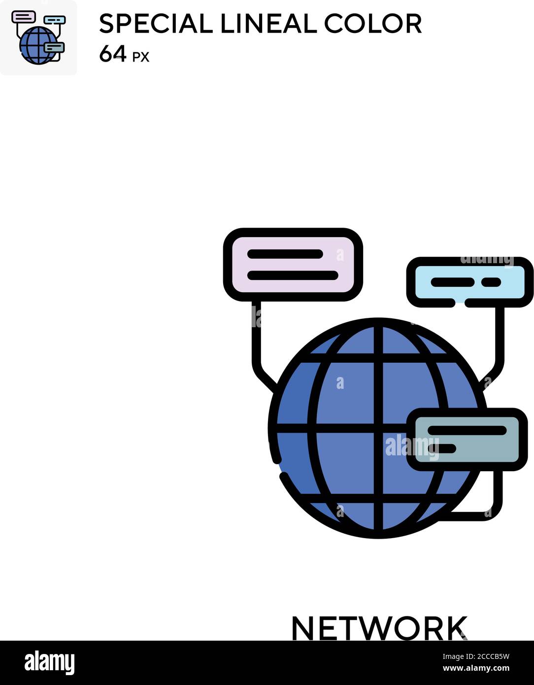 Network Special lineal color icon. Illustration symbol design template ...