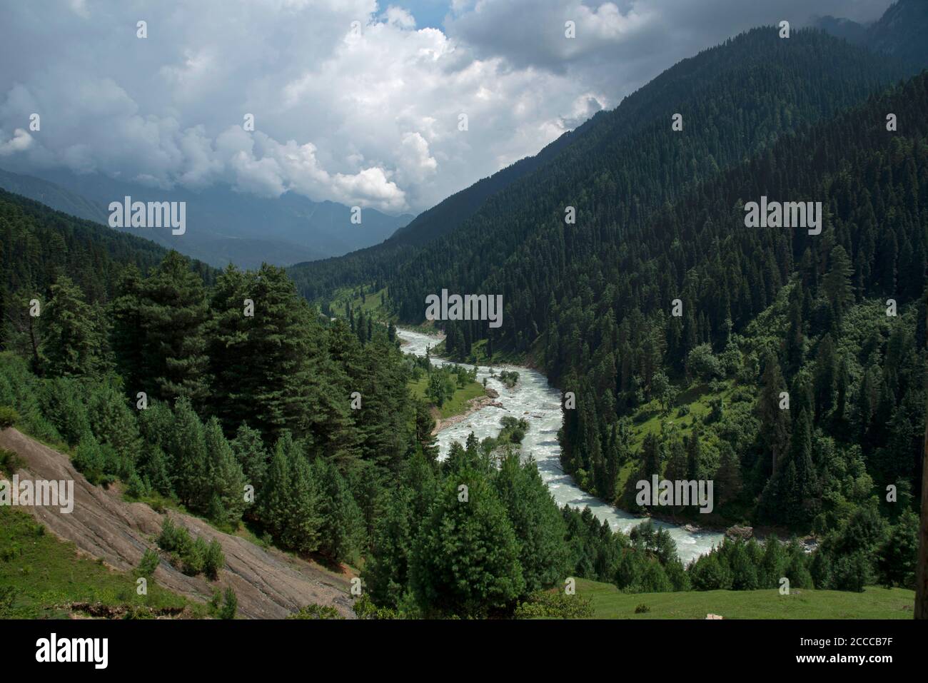 Aru valley view, Jammu Kashmir, India Stock Photo