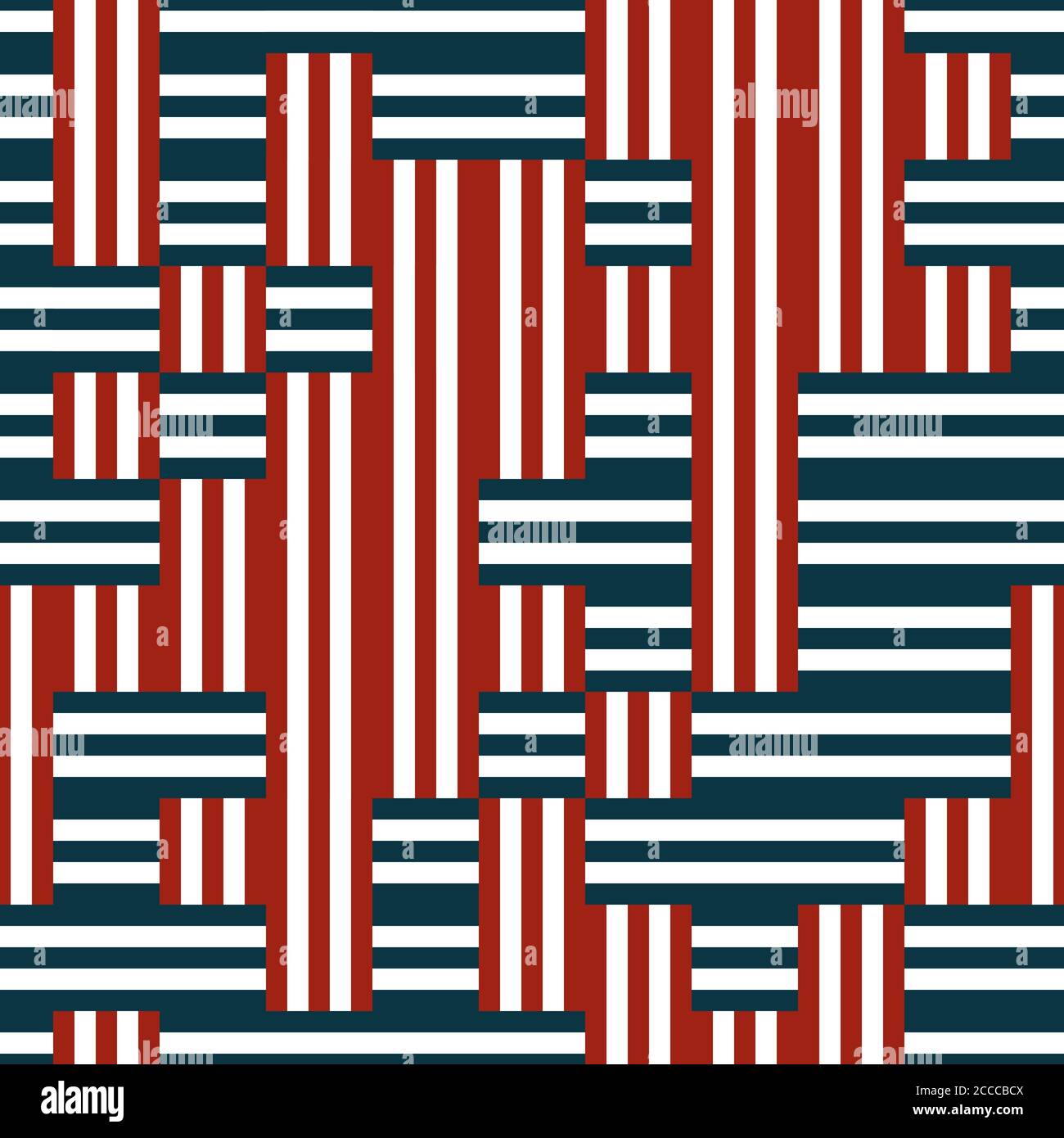 Seamless pattern with horizontal green segments Stock Vector