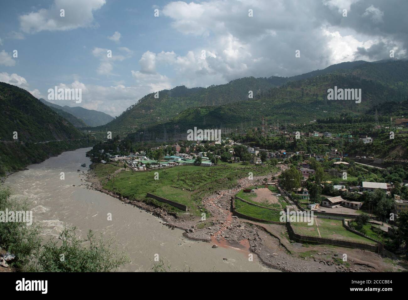 Tawi River, Chelani village, Udampur, Jammu Stock Photo