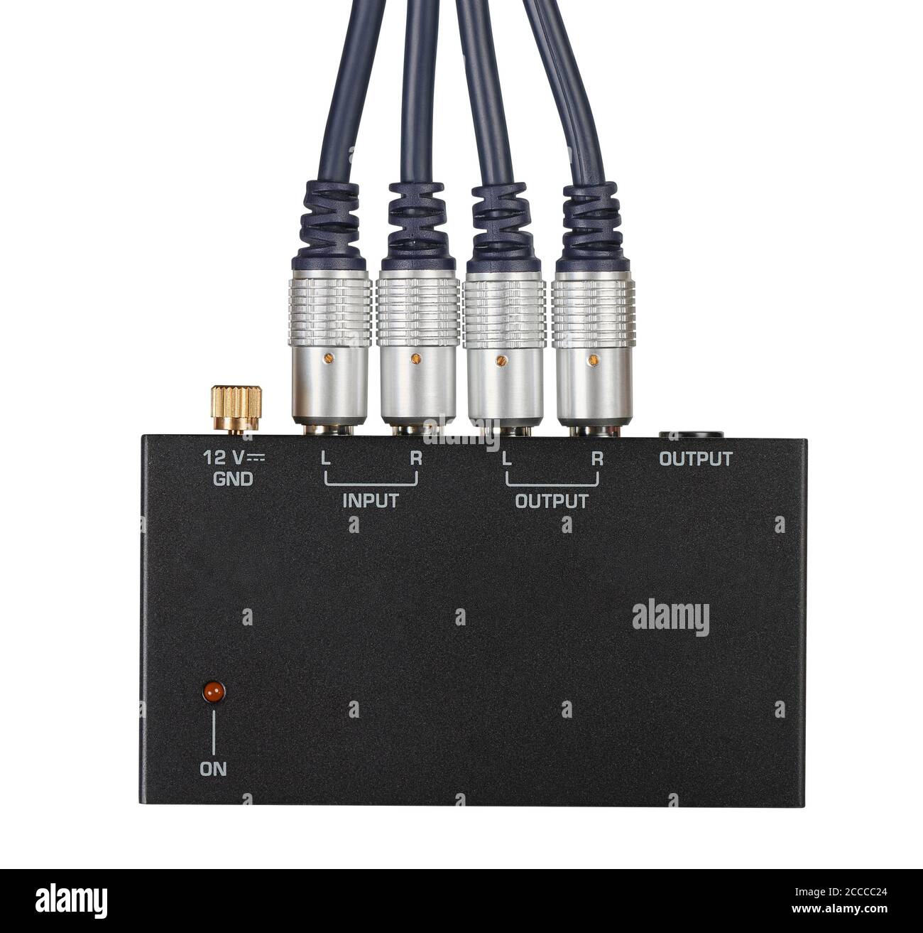 phono preamp or an audio interface isolated on white. Clipping path Stock Photo Alamy