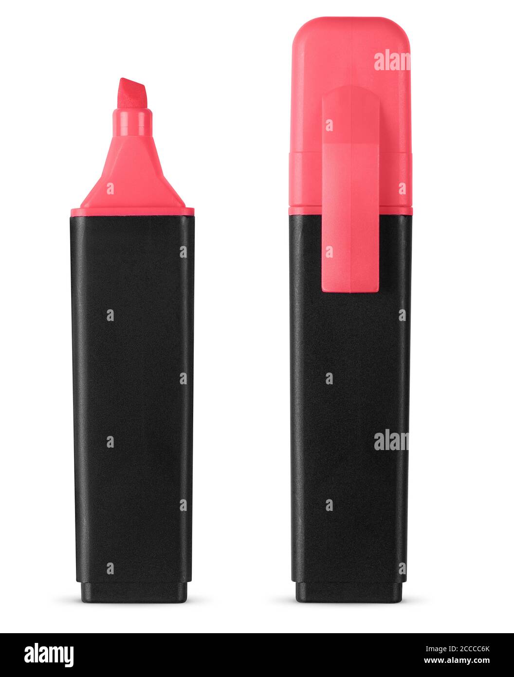red marker isolated on white background. Felt tip pen with clipping path Stock Photo