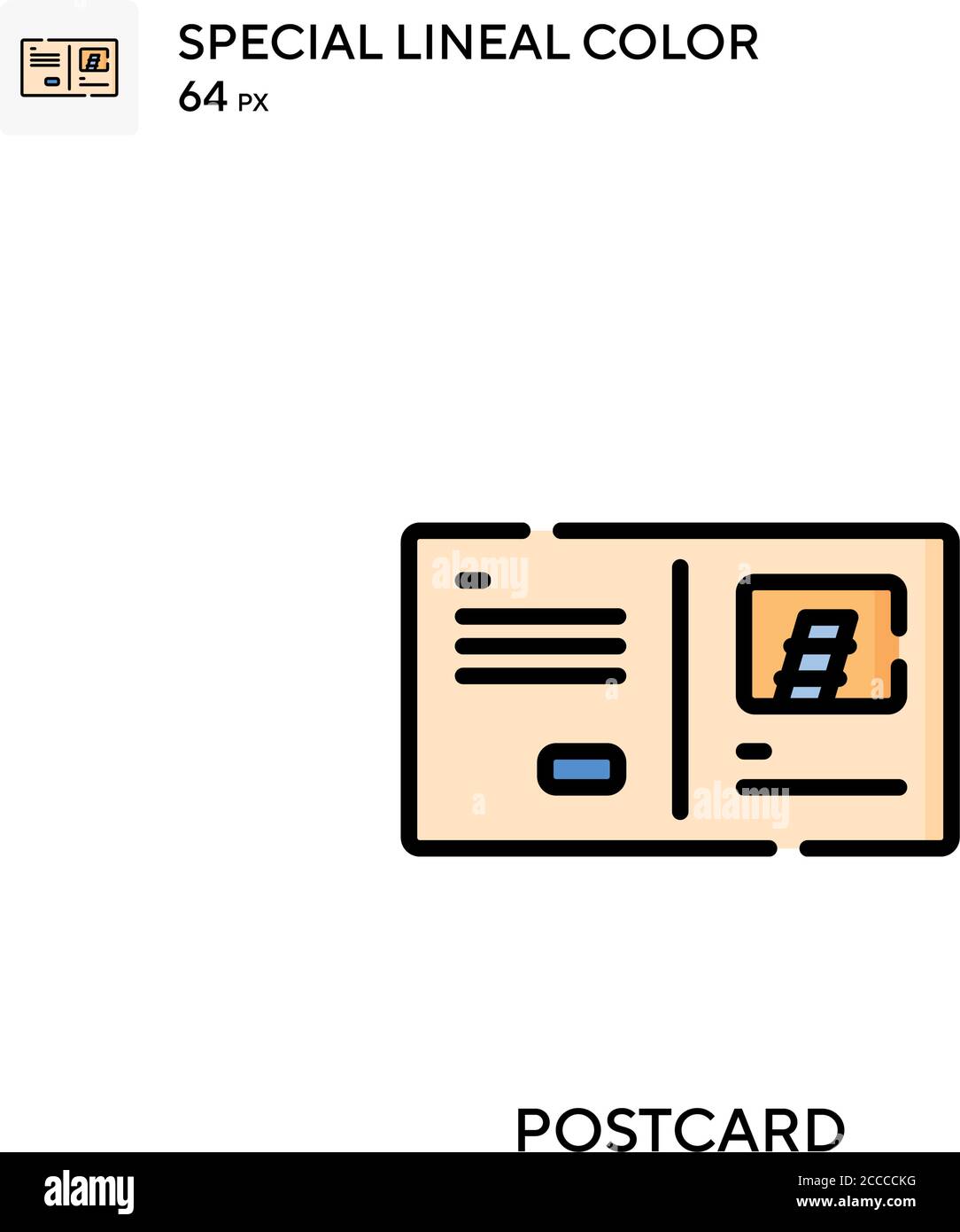 Postcard Special lineal color icon. Illustration symbol design template ...