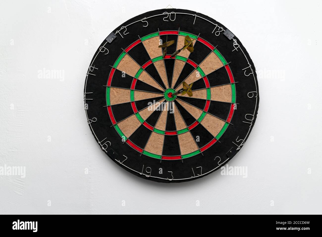 Close up of a traditional dartboard from London. Copy Space Stock Photo