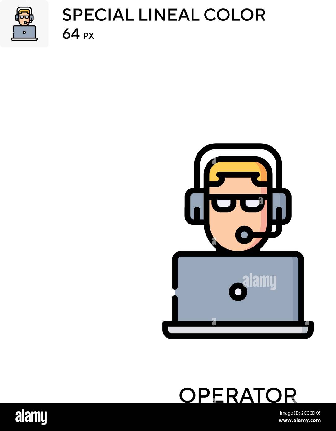 Operator Special lineal color icon. Illustration symbol design template ...