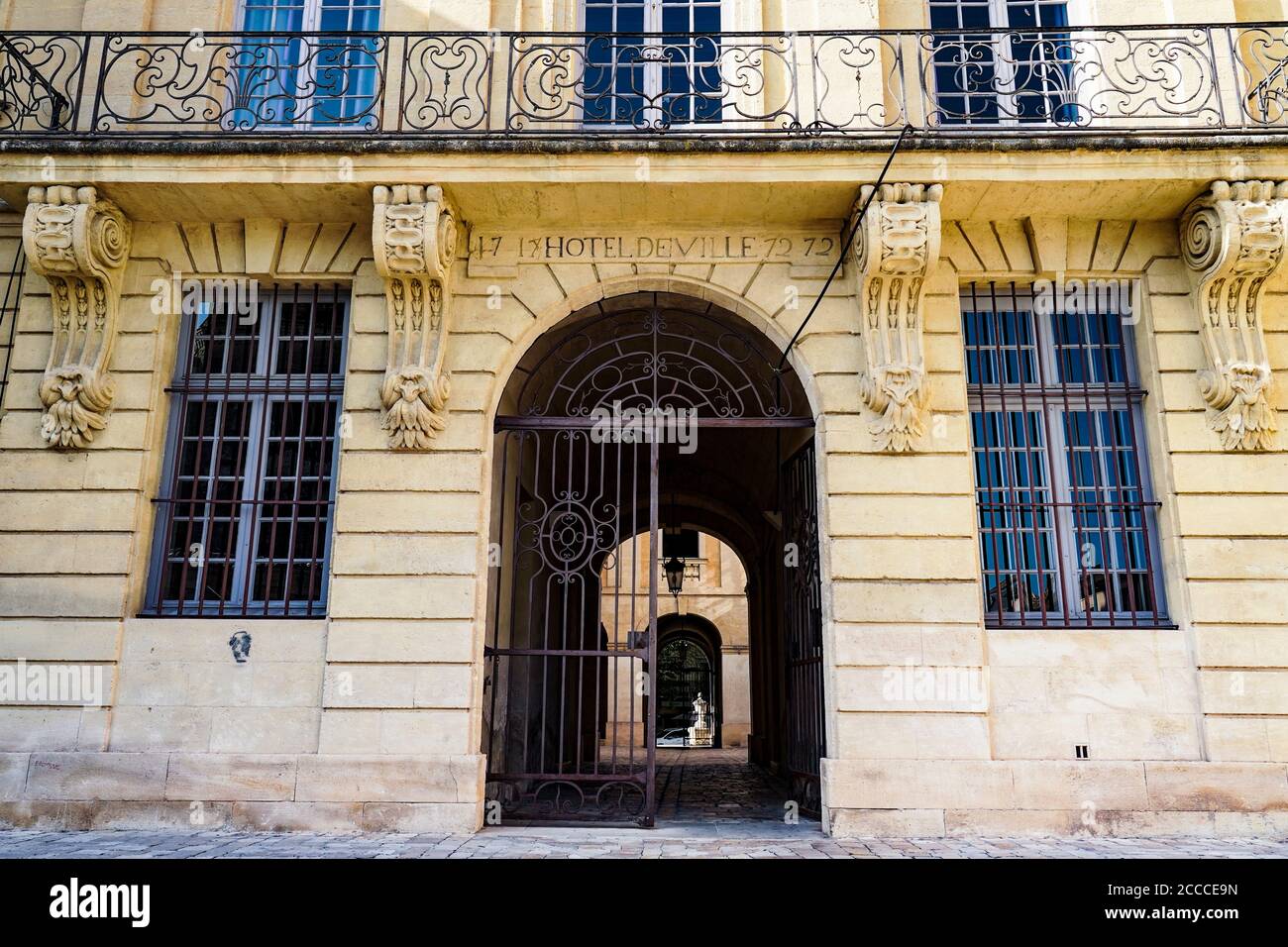 France. Gard (30) Uzes. Town hall Stock Photo