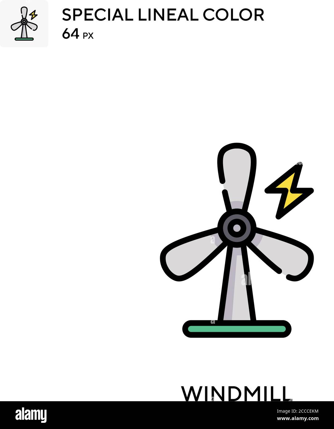 Windmill Special lineal color icon. Illustration symbol design template ...