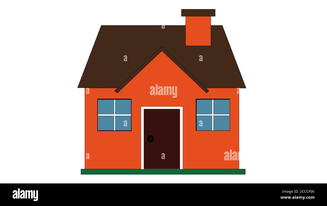 House flat icon. Flat style vector illustration. Stock Photo