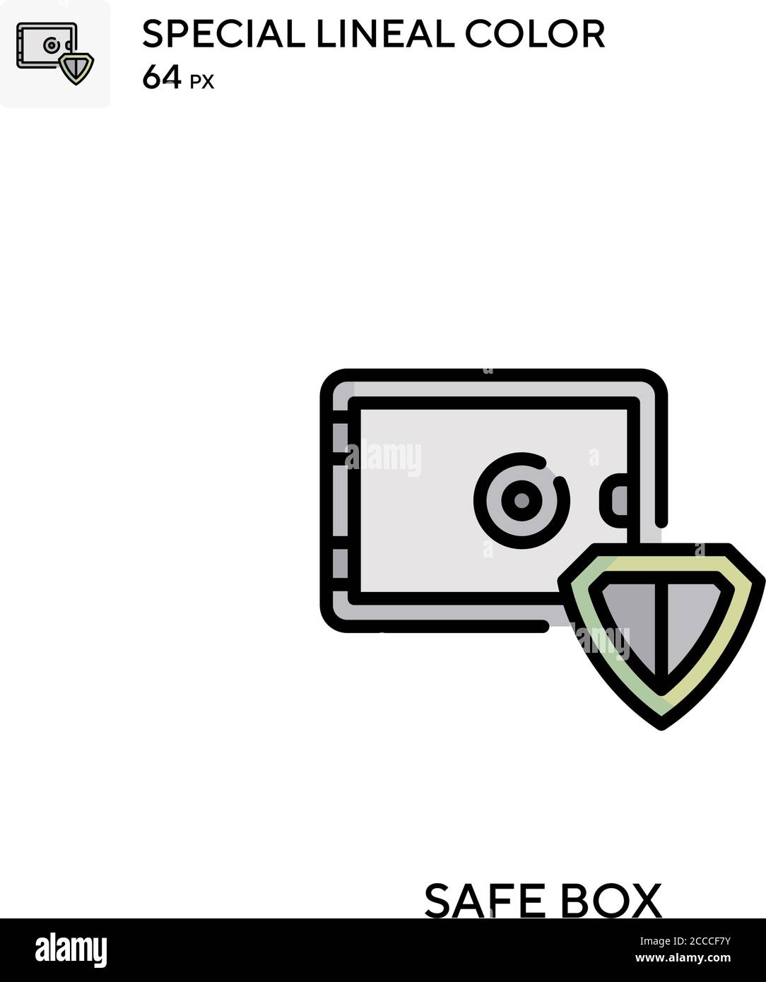 Safe box Special lineal color icon. Illustration symbol design template ...