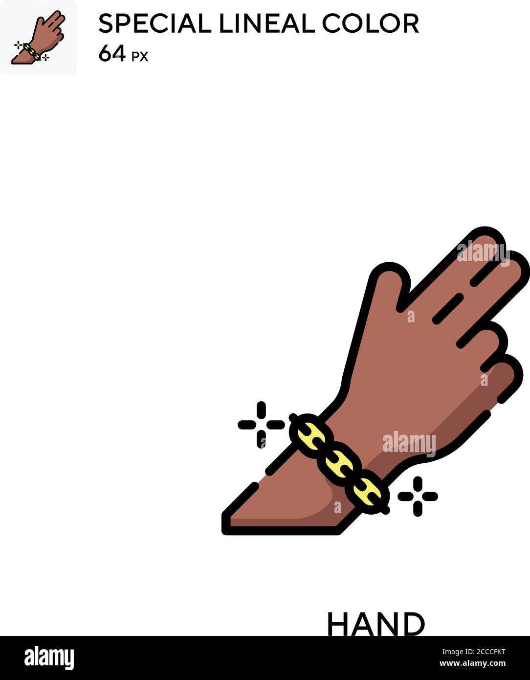Hand Special lineal color icon. Illustration symbol design template for ...