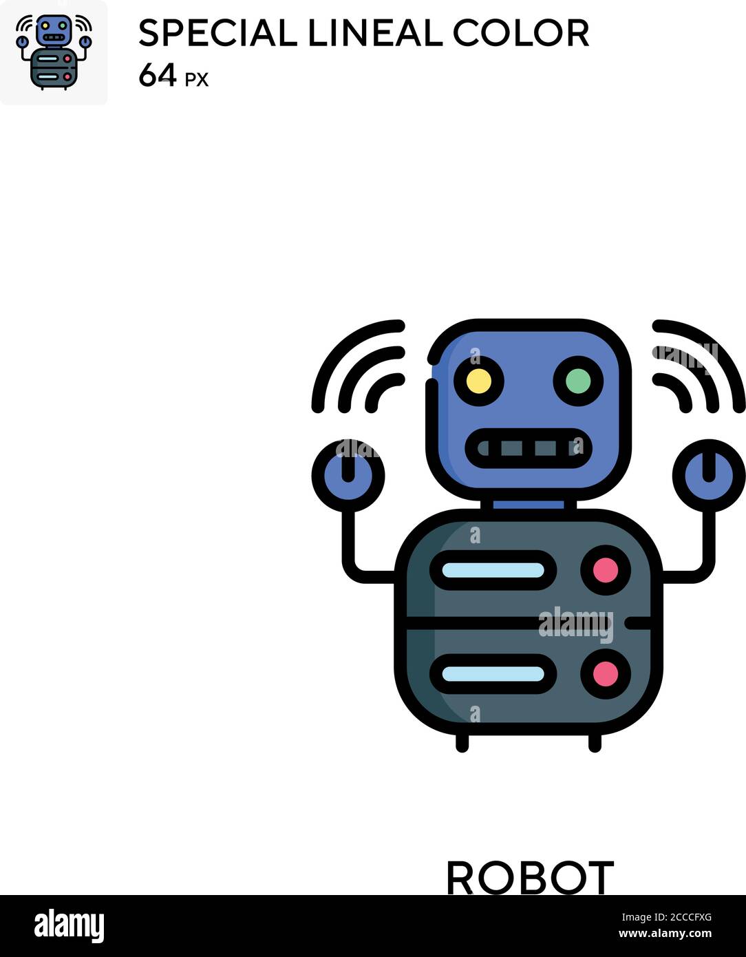 Robot Special lineal color icon. Illustration symbol design template ...