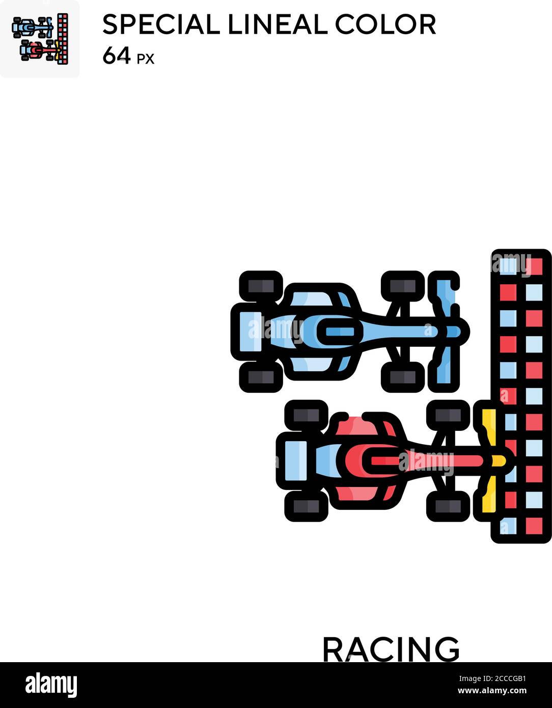 Racing Special lineal color icon. Illustration symbol design template ...