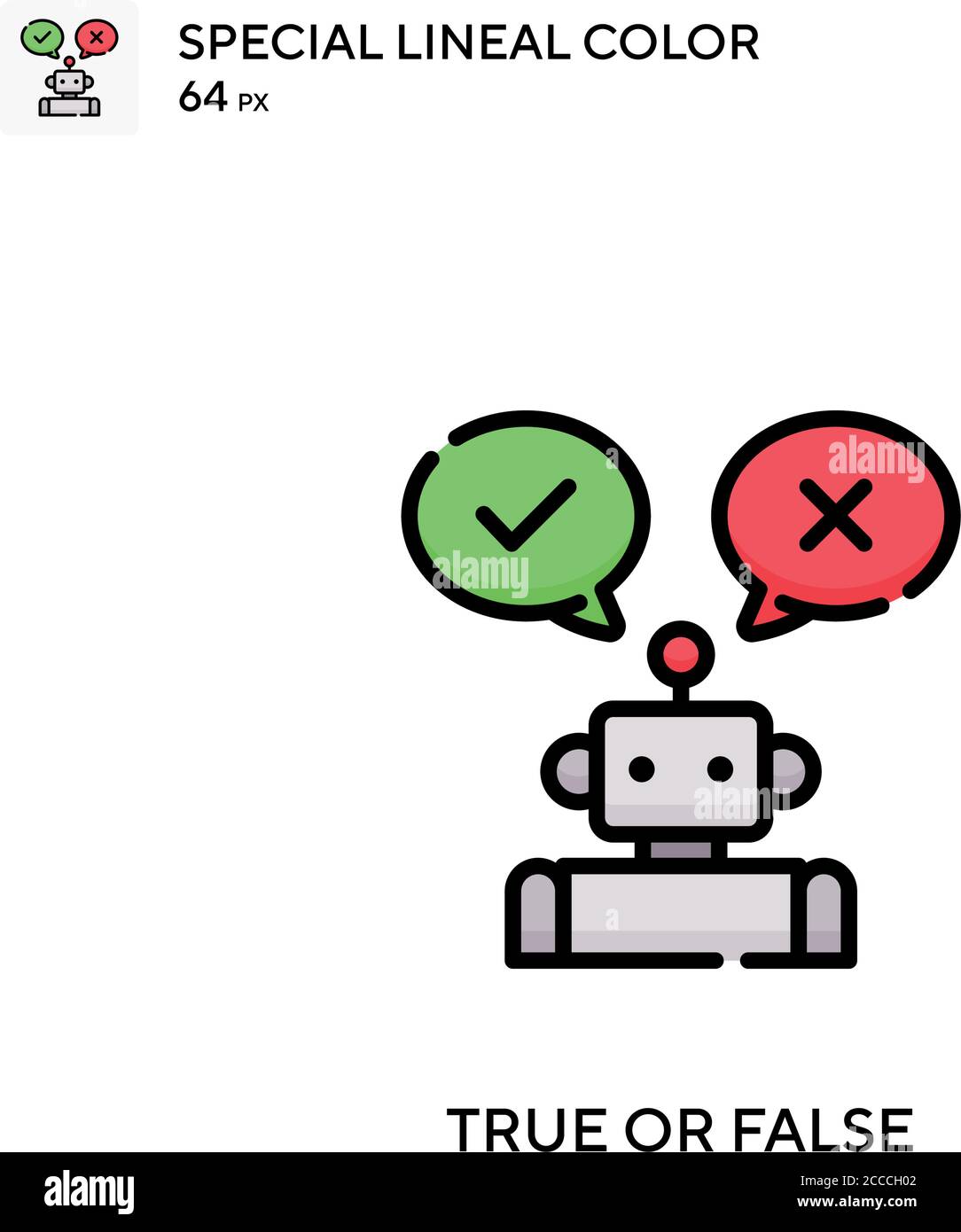 True or false Special lineal color icon. Illustration symbol design ...