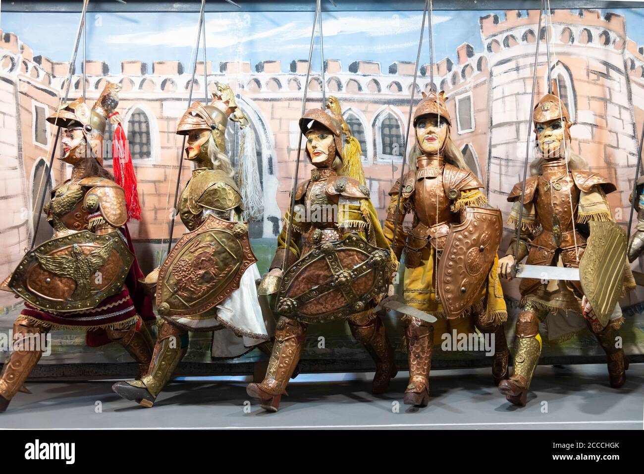 Sicilian Puppets in the historic museum of Syracuse, Ortigia Island