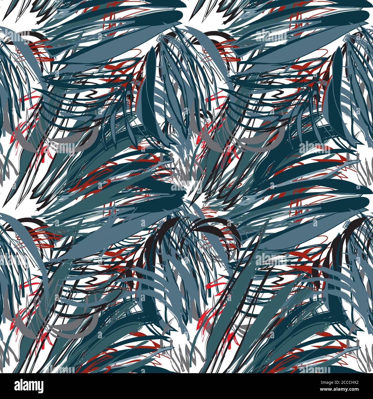 Seamless pattern with colored wavy lines Stock Vector
