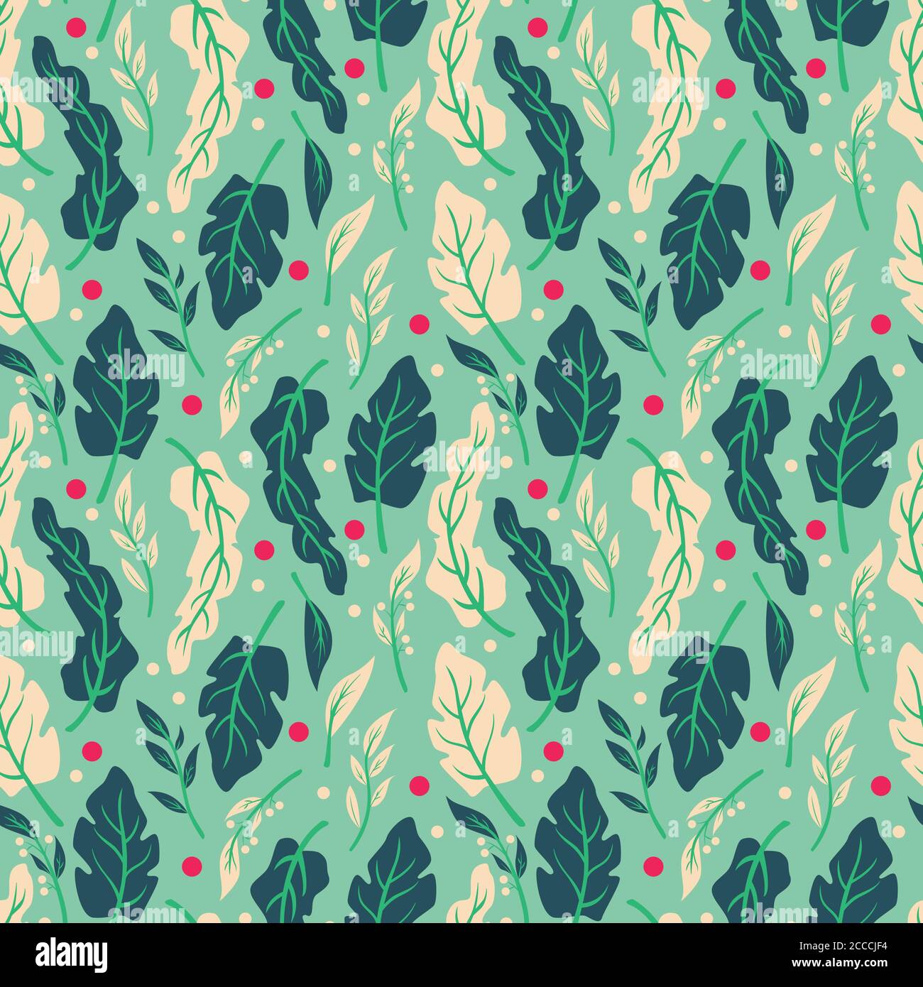Seamless pattern design with hand drawn flowers and floral elements ...