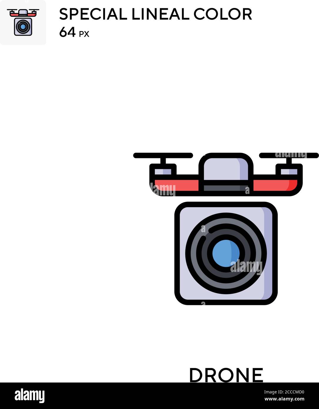 Drone Special lineal color icon. Illustration symbol design template ...