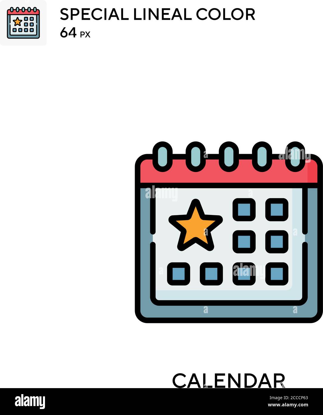 Calendar Special lineal color icon. Illustration symbol design template ...