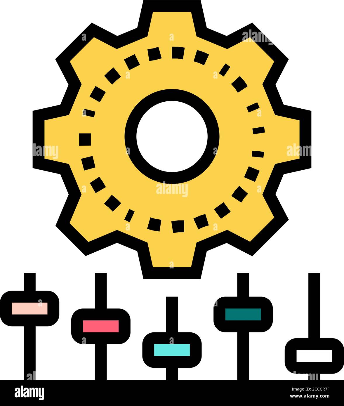 setting gear color icon vector illustration Stock Vector Image & Art ...