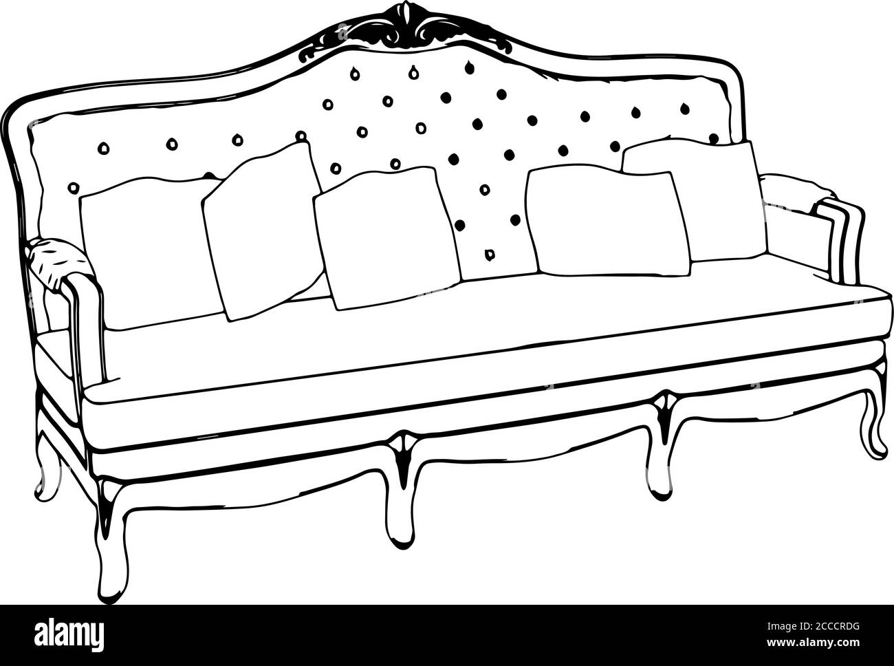 Baroque sofa Black and White Stock Photos & Images - Alamy