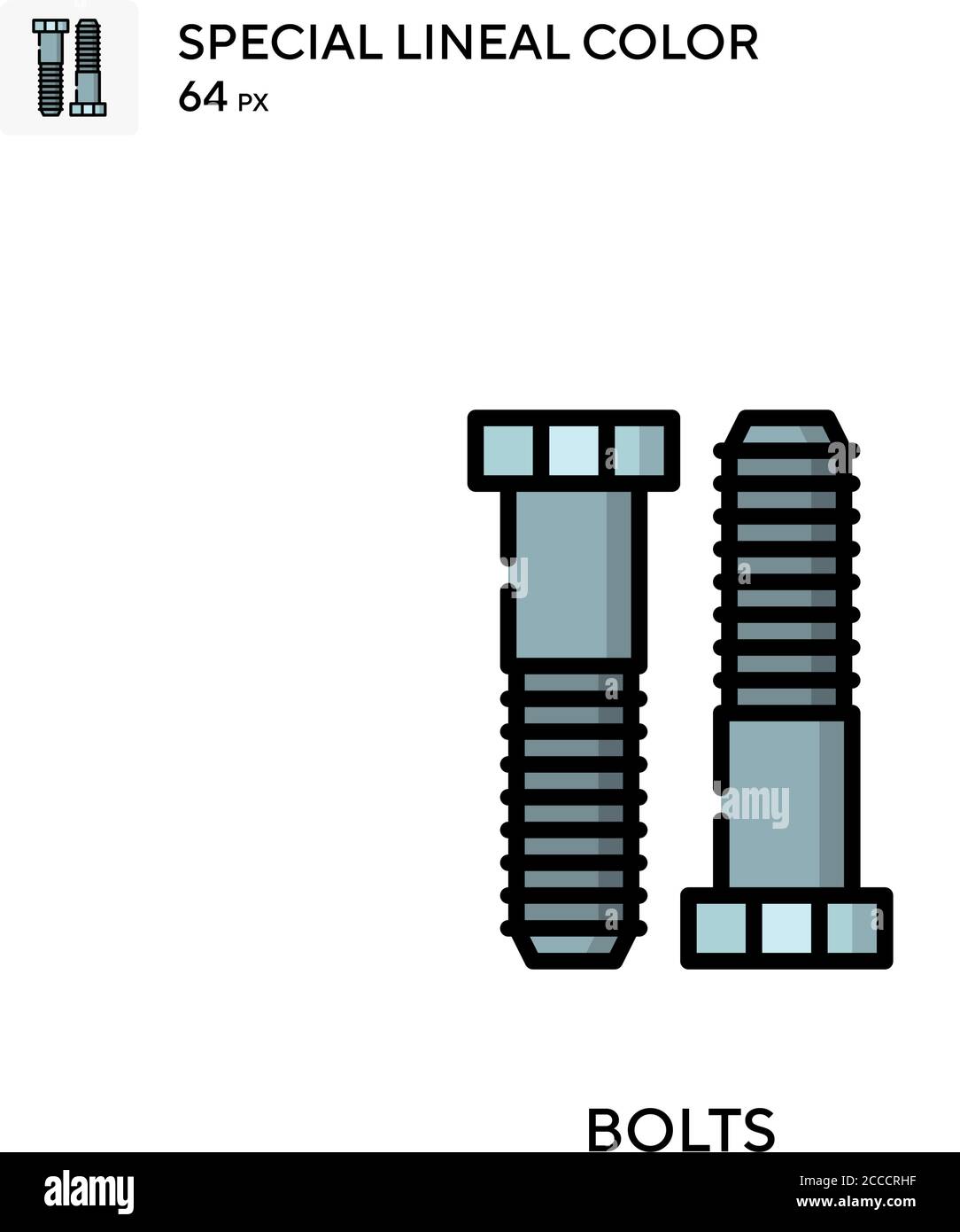 Bolts Special lineal color icon. Illustration symbol design template ...