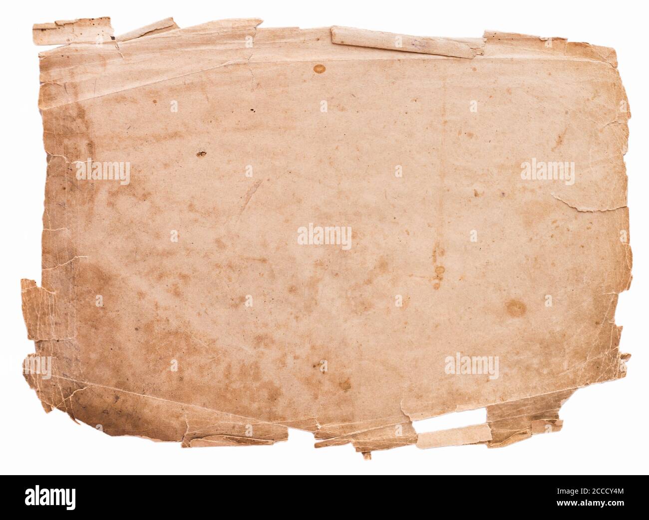 Old ragged paper on white background Stock Photo - Alamy