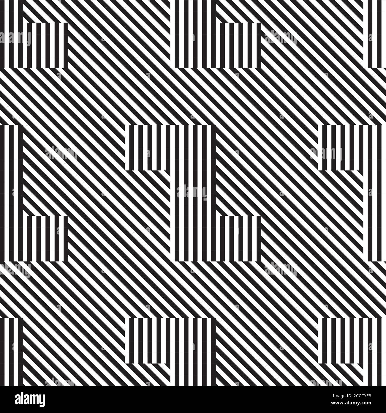 Seamless pattern with vertical black segments Stock Vector