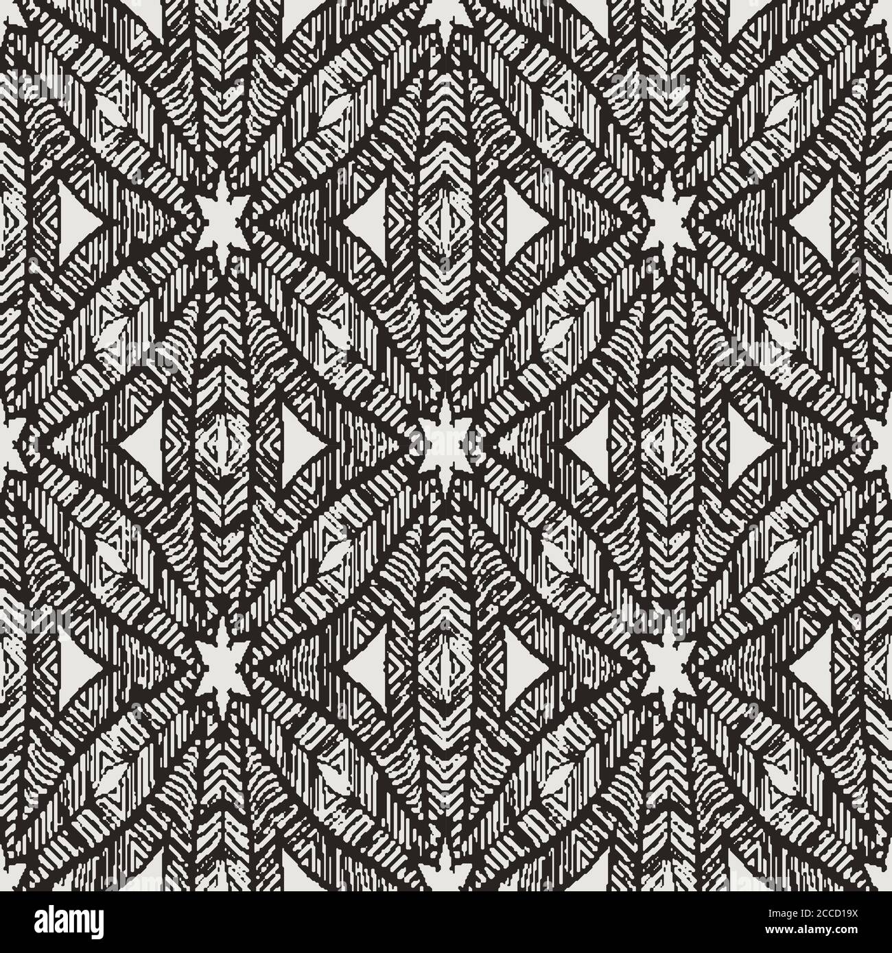 Abstract geometric black and white seamless vector pattern. Unisex ...