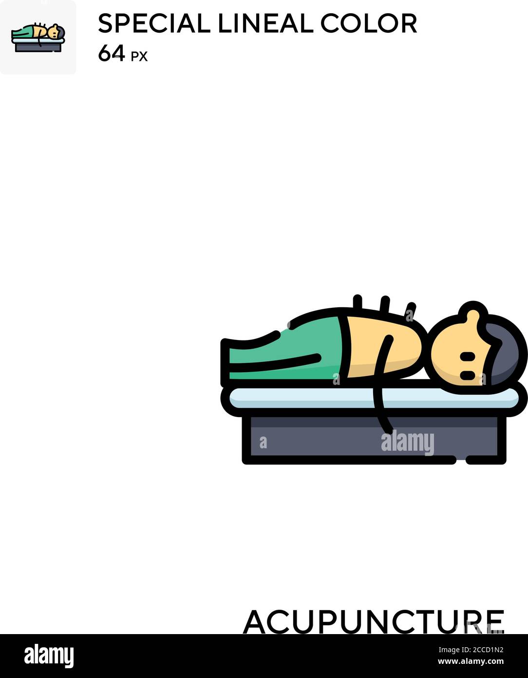 Acupuncture Special lineal color icon. Illustration symbol design ...